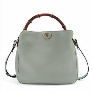 Gucci Bamboo Diana Leather Handbag Green